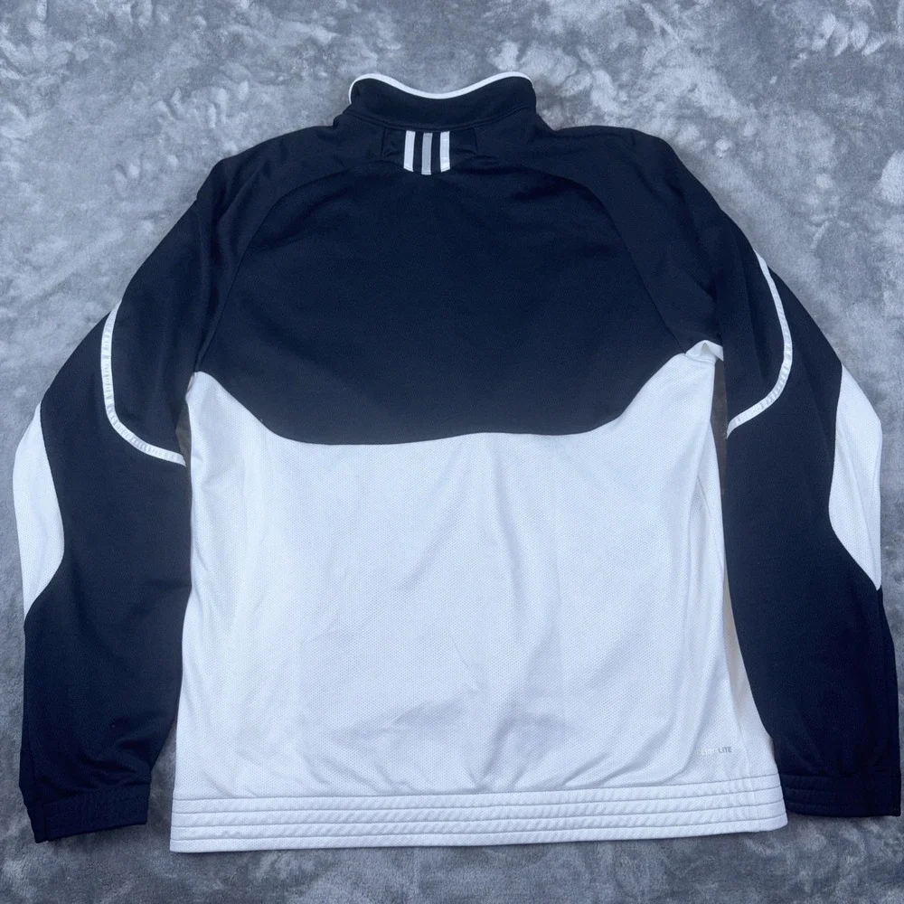 Adidas Men's Black White Climalite Full Zip Track Jacket Retro Sportcore Size XL